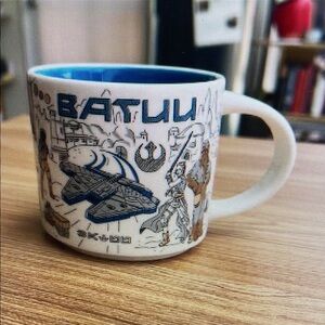 Batuu Themed Blue and White Mug